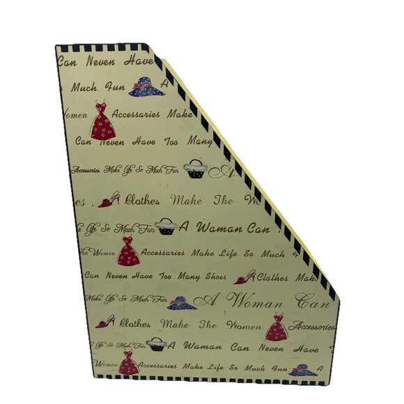 Wooden Magazine Organizers Desk Storage File Rack Desktop Holder Women Fashion - Picture 2 of 16